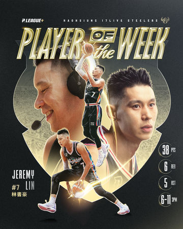 ▲▼林書豪第2度獲頒單周MVP。（圖／高雄鋼鐵人提供）