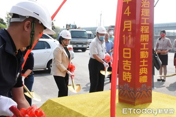 ▲雲林客子厝大排治理二期工程整治約630公尺。(圖/記者蔡佩旻翻攝)