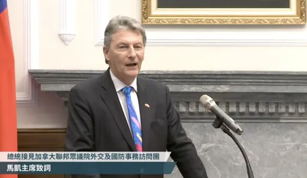 ▲▼總統蔡英文上午接見加拿大眾議院國防委員會主席、自由黨議員馬凱(John McKay)訪問團。(圖/總統府直播)