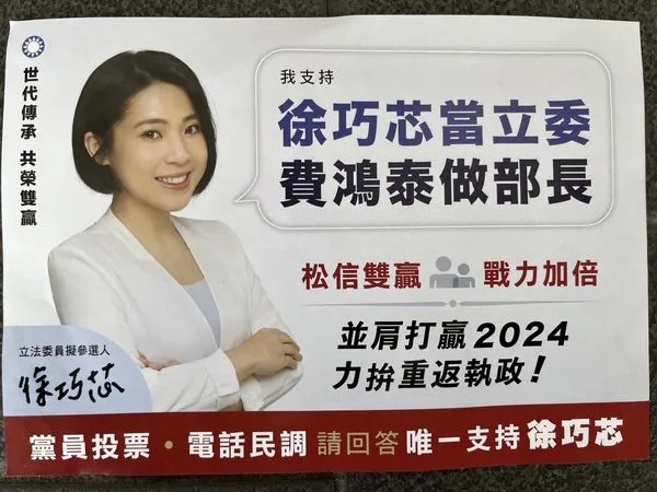 ▲費鴻泰控徐巧芯發不實文宣。(圖/徐巧芯辦公室提供)