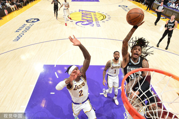 ▲▼湖人詹姆斯、戴維斯;灰熊莫蘭特。(圖/CFP)