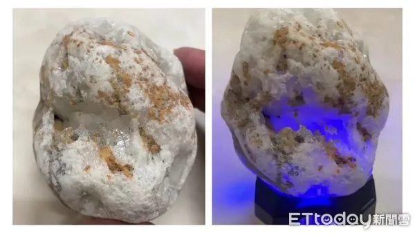 ▲幸運遊客於南投縣濁水溪畔拾得「水晶之王」白水晶。(圖/民眾提供,下同)