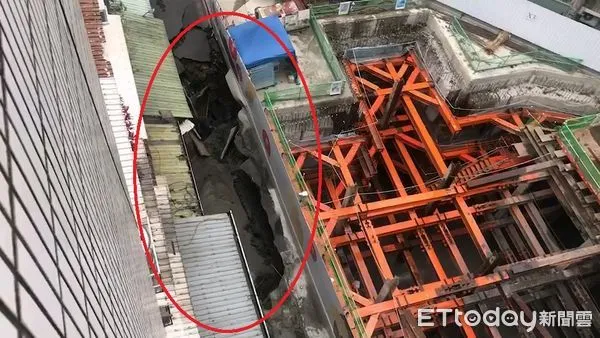 ▲▼台北信義區天坑2次崩坍。(圖/記者黃彥傑)
