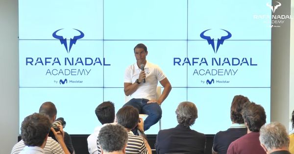 ▲「蠻牛」納達爾在記者會上宣布退出法網。（圖／翻攝自Youtube／Rafa Nadal Academy by Movistar）