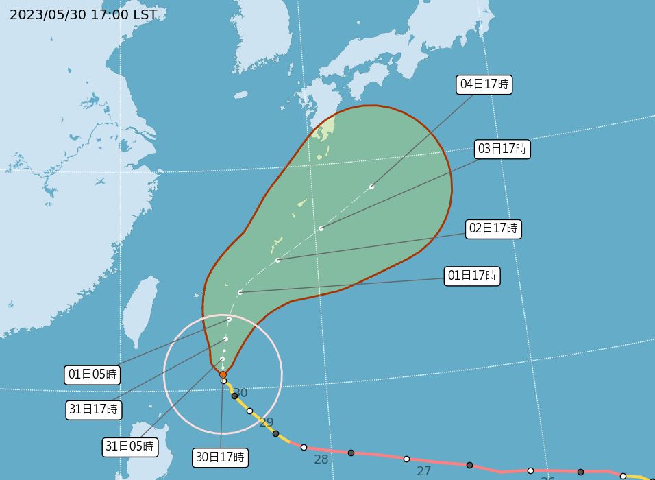 ▲▼颱風瑪娃。（圖／氣象局）