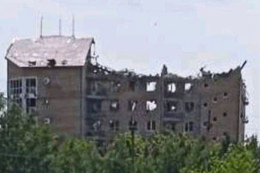 ▲▼ 俄軍位於馬力波附近尤里夫卡村（Yurivka）的基地遇襲。（圖／翻攝自推特）