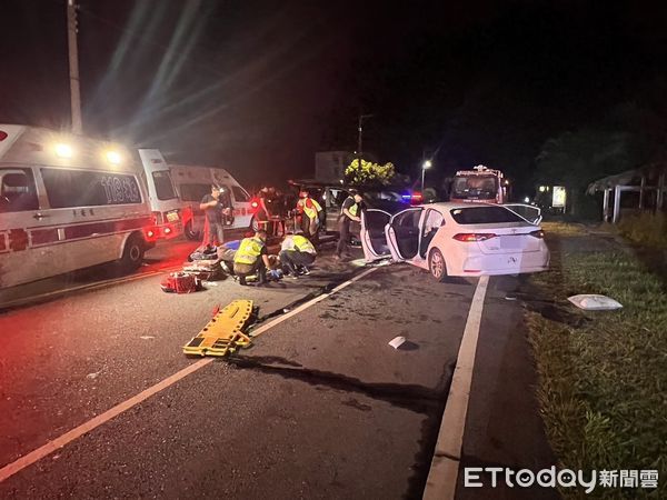 ▲台東成功鎮發生2車對撞事故。（圖／記者楊漢聲翻攝）