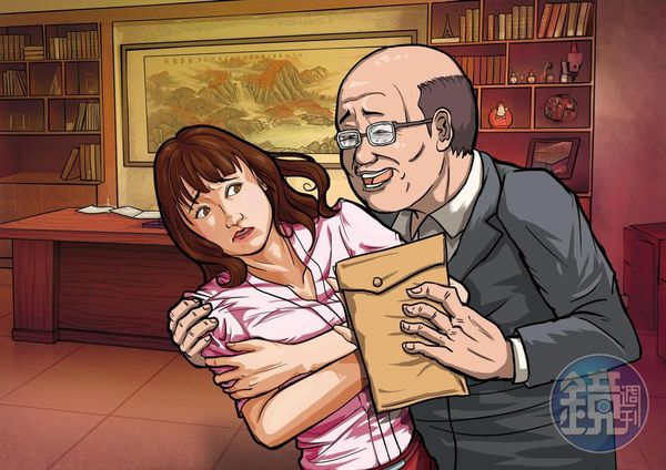 懲戒法院前院長李伯道遭控今年3月下旬,在院長室2度熊抱女部屬,還拿出裝有情書的信封給女部屬。(示意圖)