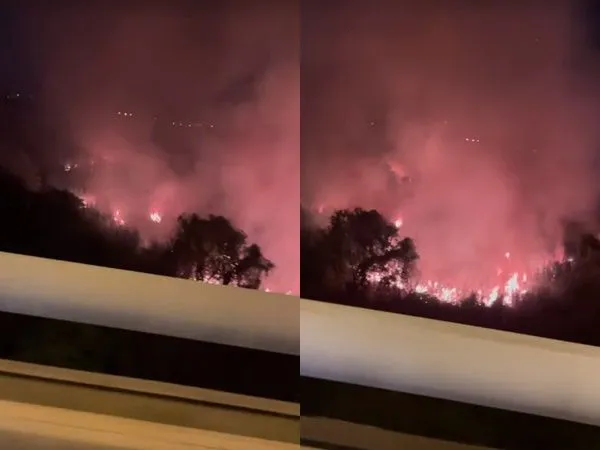 ▲▼快訊/彰化河濱路大火 台74線目睹火光濃煙。(圖/翻攝YouTube @LacosteXu)