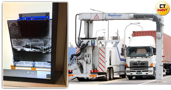 可疑貨櫃先後經歷3次X光檢驗,最終找到藏在工業機器中的槍枝。(圖/讀者提供、報系資料照,CTWANT合成)