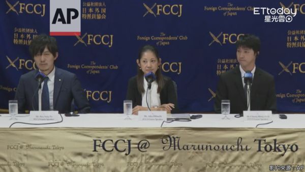▲江宏傑在日本召開國際記者會控訴福原愛。（圖／AP提供）