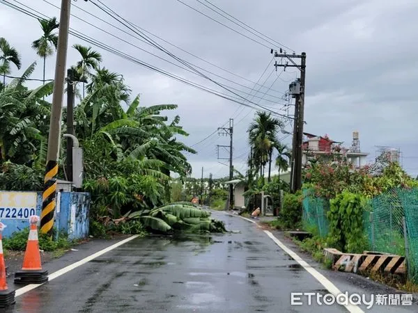 ▲里港警分局迅速排除路障 。(圖/記者陳崑福翻攝)