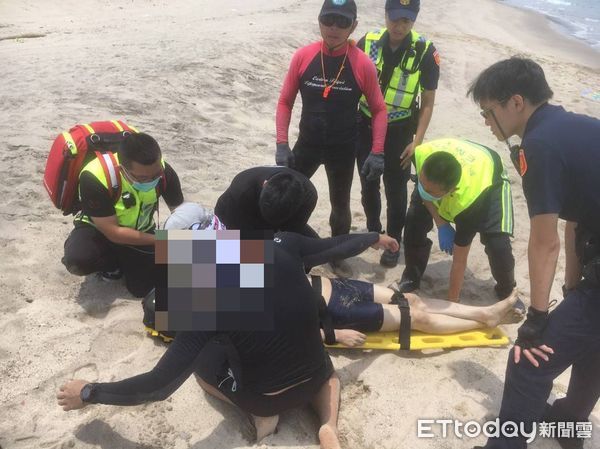▲▼ 新北市萬里海水浴場今(30)日上午11時46分驚傳意外。(圖/記者郭世賢翻攝)