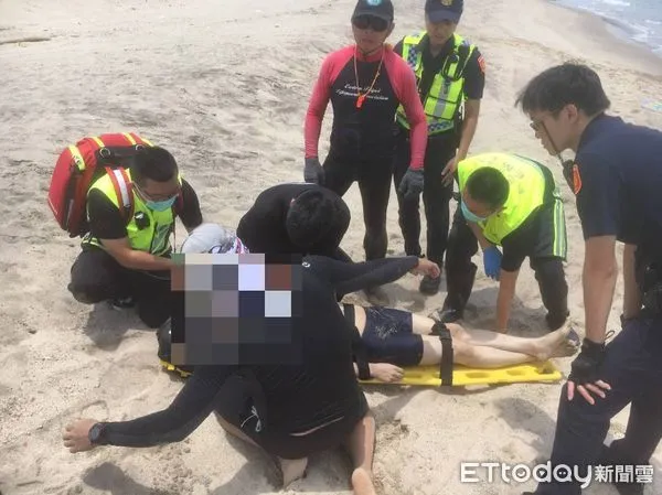 ▲▼ 新北市萬里海水浴場今(30)日上午11時46分驚傳意外。(圖/記者郭世賢翻攝)