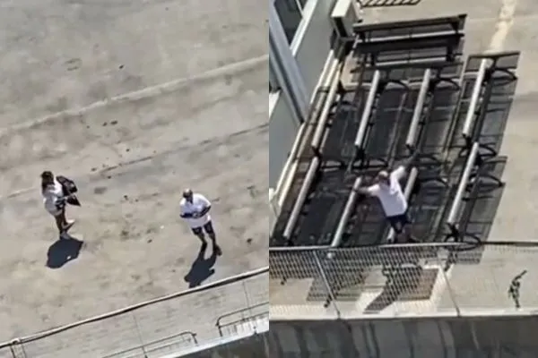 ▲▼夫妻「搭郵輪遲到」被留在碼頭。(圖/翻攝自TikTok)