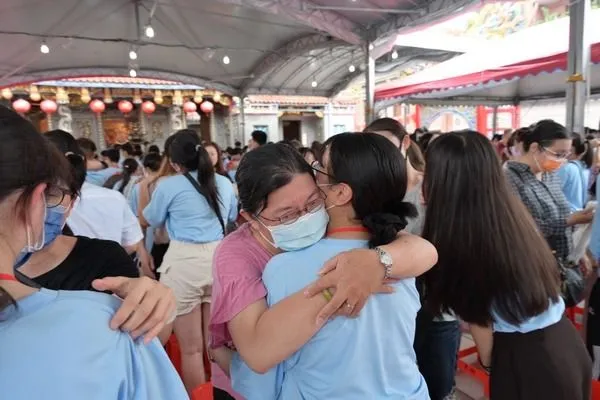 ▲桃園景福宮迎農曆七夕做16歲成年禮