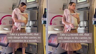 年輕媽搭機帶「4個月孩」到緊急出口哄睡　被網公審難過：罵我的多數都女生　