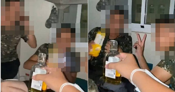 官兵在寢室飲酒。(圖/翻攝照片)