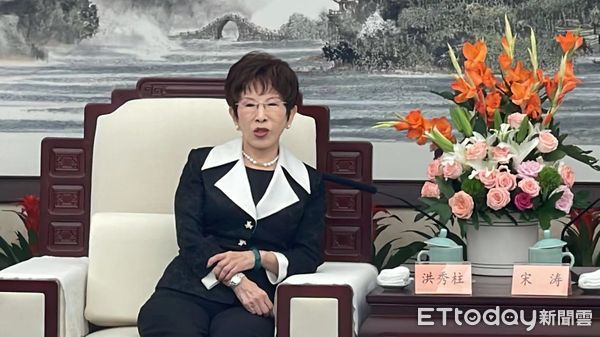 ▲▼ 洪秀柱、宋濤、杭州、2023.9.15 。(圖/記者任以芳攝)