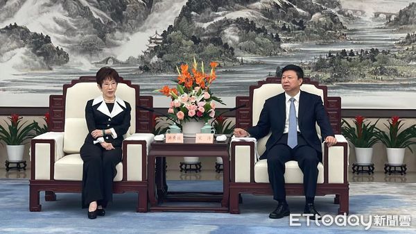 ▲▼ 洪秀柱、宋濤、杭州、2023.9.15 。(圖/記者任以芳攝)