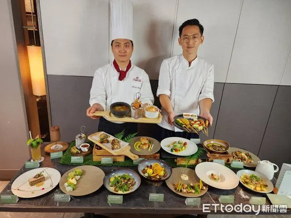 ▲挑戰蔬食界天花板,台中福華飯店攜手一星餐廳Enrich推快閃活動。(圖/記者游瓊華攝)
