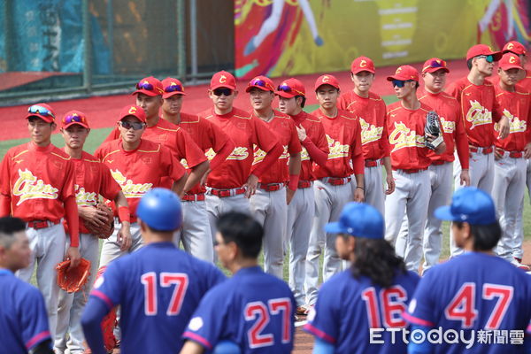 ▲亞運棒球中華隊與中國進行熱身賽。（圖／記者林敬旻攝）