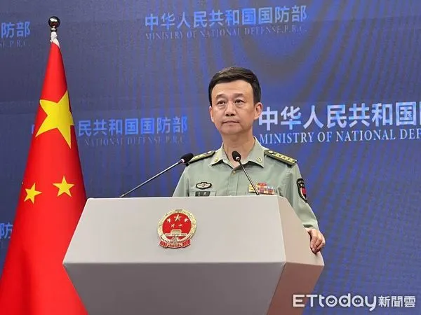 ▲▼▲中國大陸國防部新聞發言人吳謙大校 2023.9.28 。(圖/記者任以芳攝)