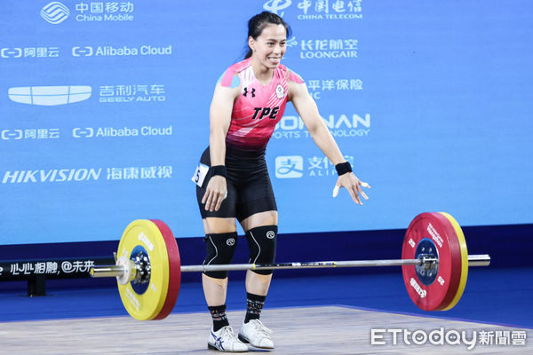 ▲亞運女子舉重59公斤級，中華隊郭婞淳出賽。（圖／記者林敬旻攝）