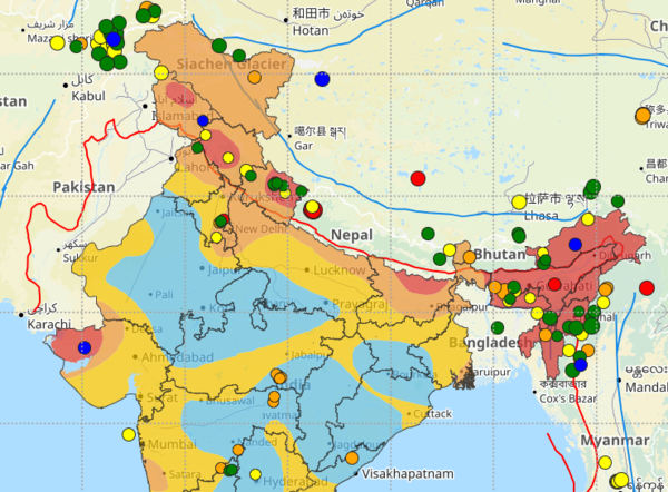 ▲▼尼泊爾西部發生規模6.2「極淺層強震」 。（圖／翻攝印度國家地震中心（National Center for Seismology，NCS））