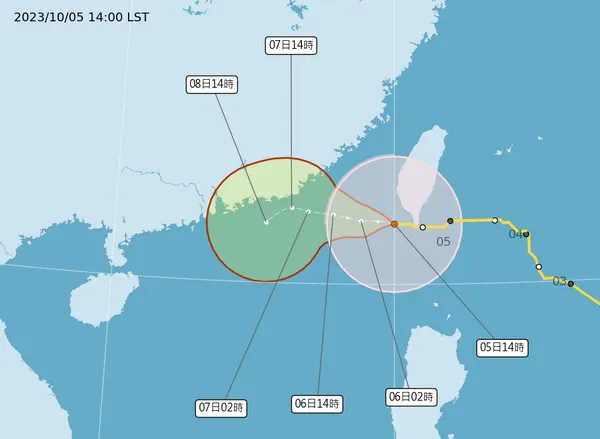 ▲▼小犬颱風潛勢預測。(圖/氣象署)