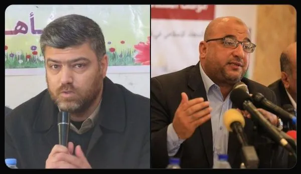 ▲哈瑪斯2位高層人士被擊斃,分別是沙馬拉(左)與穆阿馬爾(右)。。(圖/記者曾羿翔攝)