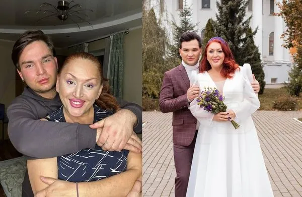 14歲開始收養!53歲女曬「嫁給22歲養子」婚紗照 社工怒帶走5孩。(圖/翻攝自推特)