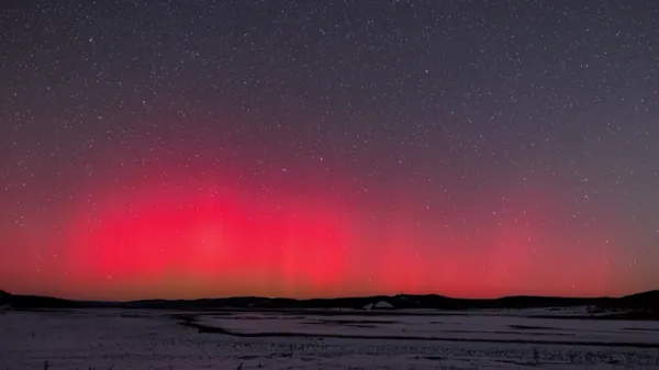 ▲漠河紅色極光。(圖/CFP)