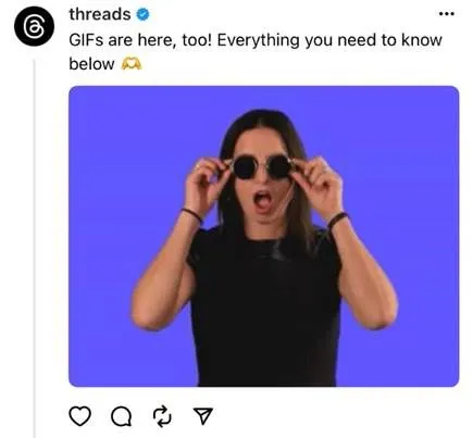 ▲Threads新增投票與Gif功能。(圖/Threads)
