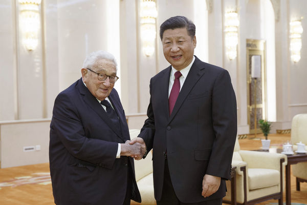 ▲▼美國前國務卿季辛吉（Henry Kissinger）2018年到北京訪問，並與中國國家主席習近平會面。（圖／達志影像／美聯社）