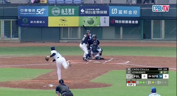 ▲西武23歲投手青山美夏人冬盟對決中職聯隊。（圖／截自CPBL TV）