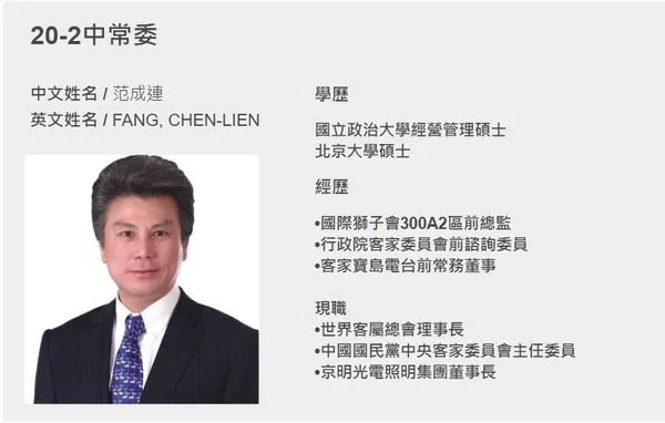 ▲范連成。(圖/翻攝中國國民黨全球資訊網)