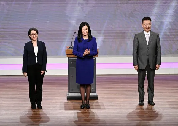 ▲▼民眾黨副總統候選人吳欣盈參與電視辯論會。(圖/公視)