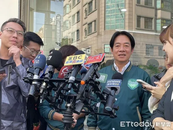 ▲▼民進黨總統候選人賴清德接受媒體聯訪。(圖/記者呂晏慈攝)