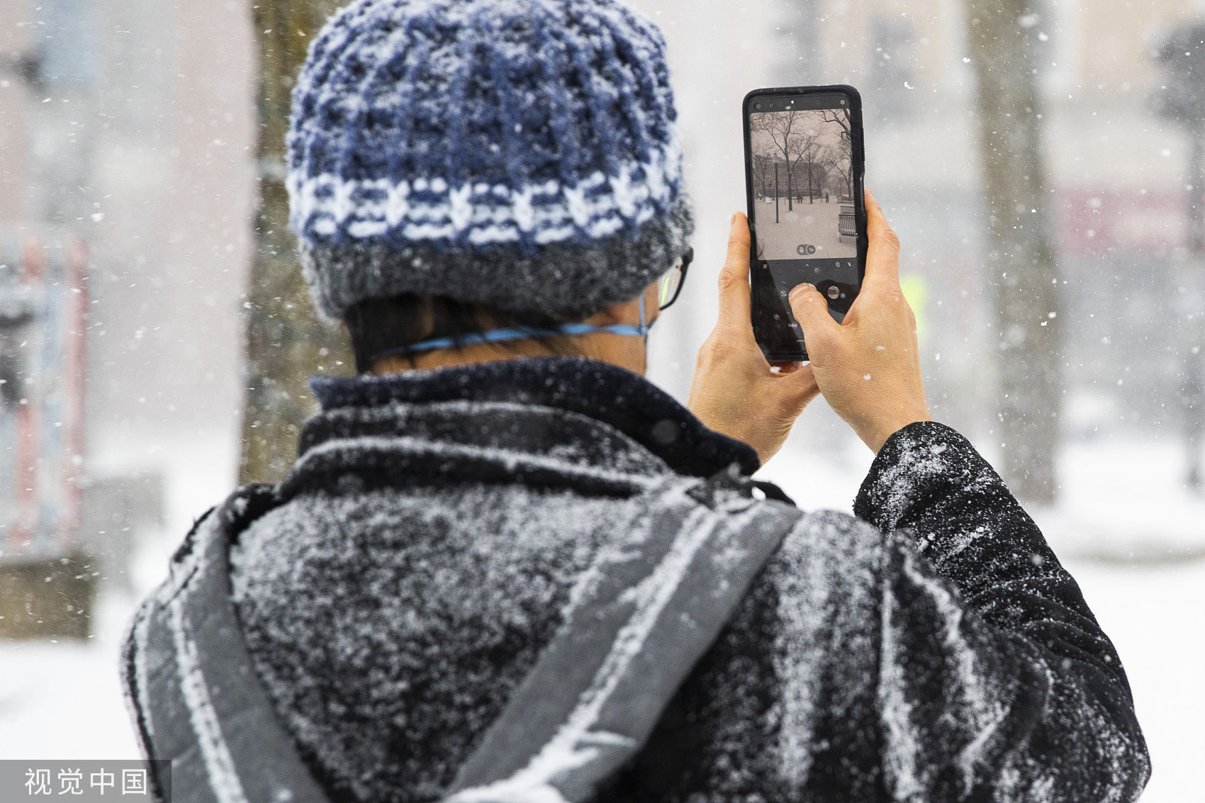 ▲▼手機,冬天,下雪,拍照。（圖／CFP）