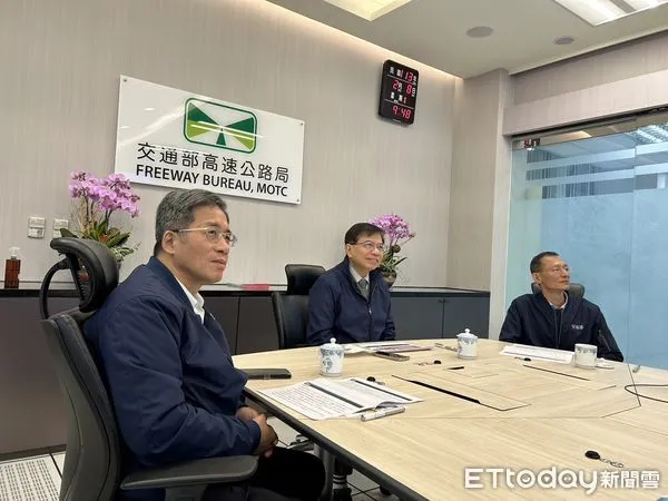 ▲▼交通部長王國材上午視察國道路況。(圖/交通部提供)