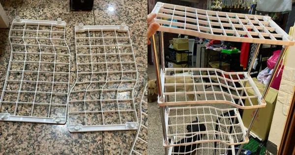 一名網友拆開包裹,卻發現收納架全都歪七扭八。(圖/翻攝自臉書/爆怨公社)