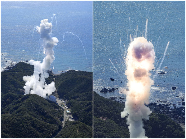 ▲▼日本太空公司SPACE ONE於13日發射火箭Kairos一號機，<a href='https://3c.ltn.com.tw'>升空不久後發生爆炸。（圖／路透）
