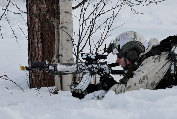 ▲▼芬蘭軍人3月5日投入北約「北歐反應24」（Nordic Response 24）軍演。（圖／路透）