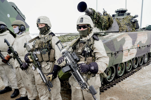 ▲▼挪威、瑞典和芬蘭軍人2024年3月9日參加軍事演習。（圖／路透）