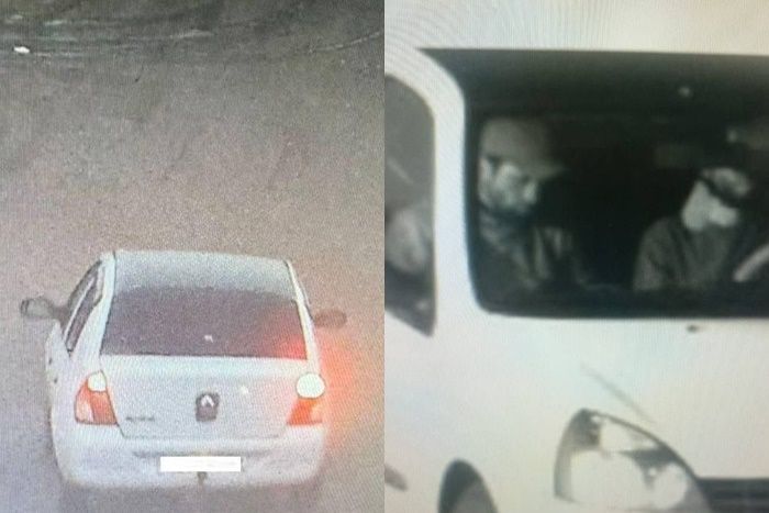 ▲▼俄羅斯音樂廳恐攻槍手搭乘白色雷諾（Renault）轎車逃離。（圖／翻攝自X）