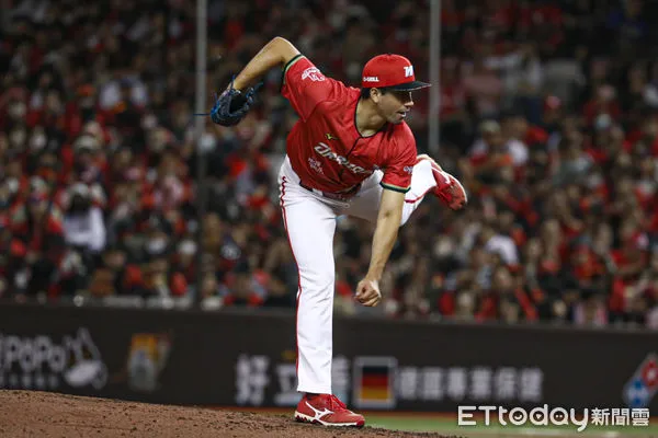 ▲味全龍投手銳歐。(圖/記者林敬旻攝)