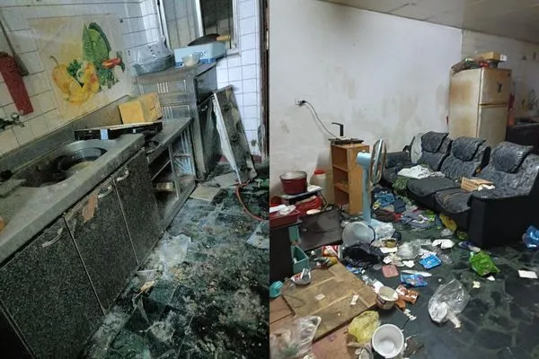 ▲▼狗屎、狗尿滿地!高雄惡質情侶欠4個月房租開溜 超噁「垃圾屋」曝。(圖/翻攝臉書社團「左營楠梓人」)