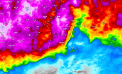下波鋒面模擬降雨「台灣一片紫紅」　雨最猛時間曝