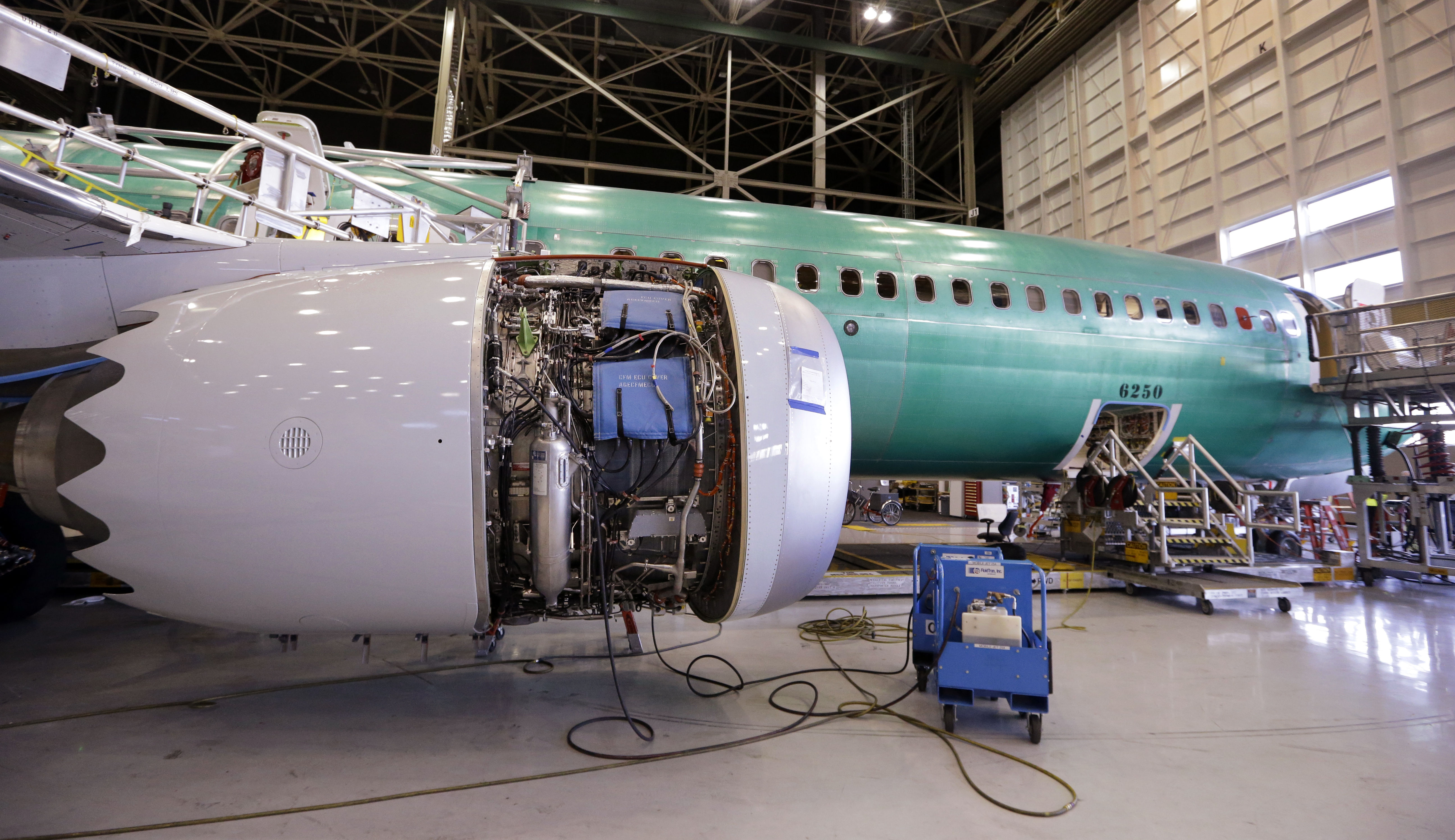 ▲▼ 2017年波音第一架737 Max 9於華盛頓州倫頓工廠。（圖／達志影像／美聯社）